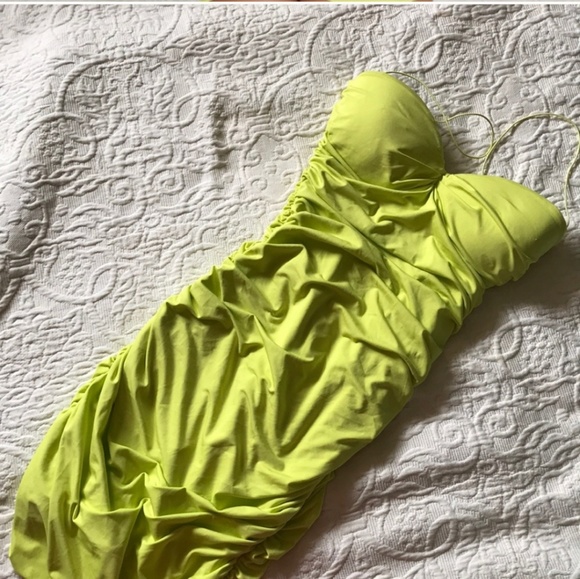 OH POLLY Scrunched Lime Dress 🍋 - Picture 2 of 6